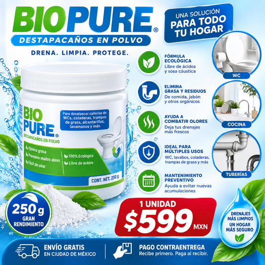 DrenaMax™ – Tratamiento en polvo para drenajes