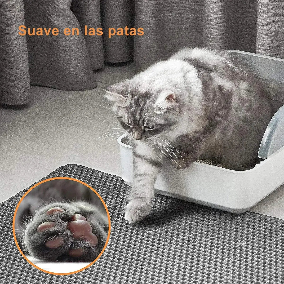 Tapete arenero gato